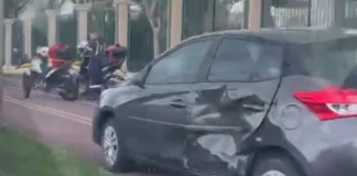 Acidente na Av. Linneu de Moura causa lentidão no trânsito do Urbanova