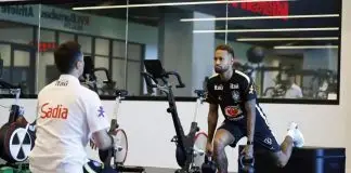 Neymar na reabilitação