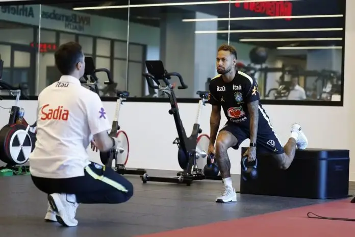 Neymar na reabilitação Neymar na reabilitação