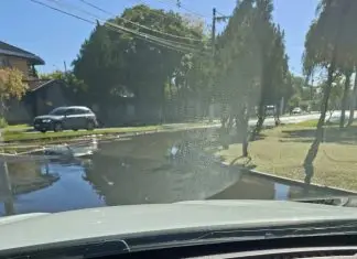 Vazamento é registrado no Urbanova em meio à falta d’água causada por obra da Sabesp Vazamento | Urbanova