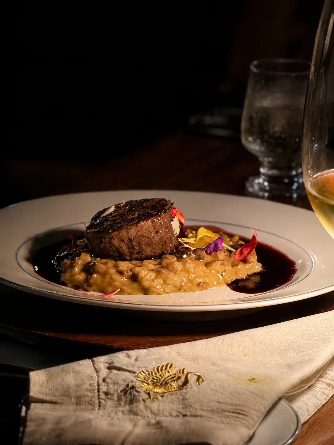 medalhão de filé mignon com risoto