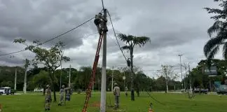 EDP retira postes da Praça Fukuoka para nova configuração da rotatória EDP retira postes da Praça Fukuoka