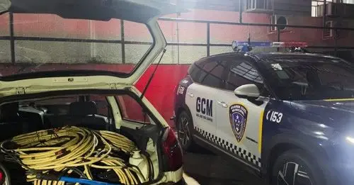 GCM prende dois suspeitos com 200 kg de cabos avaliados em R$ 60 mil em São José GCM